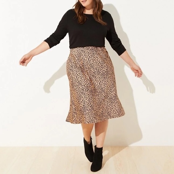 leopard print skirt loft